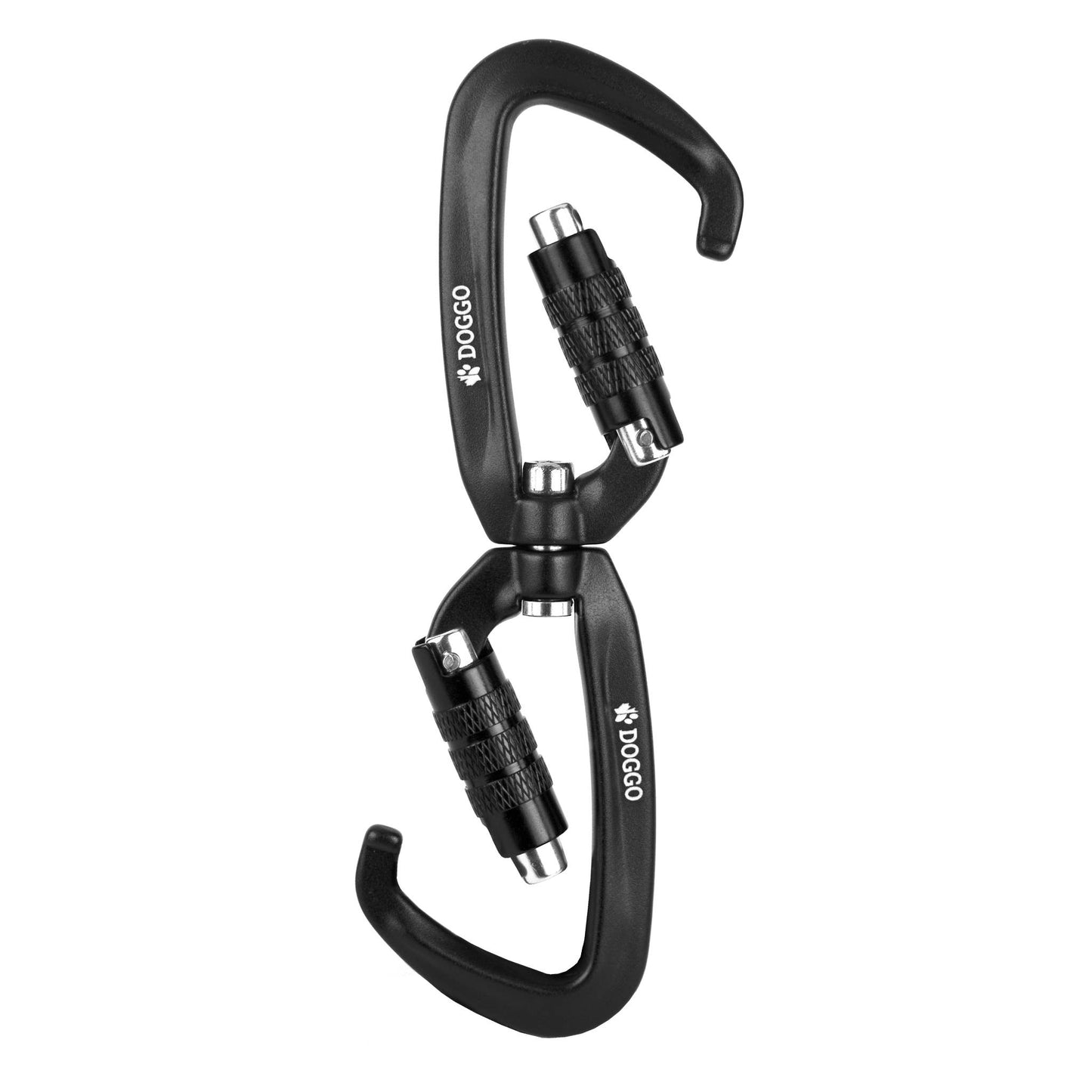 Hands-Free Leash Coupler, double swivel carabiner, auto-locking carabiner