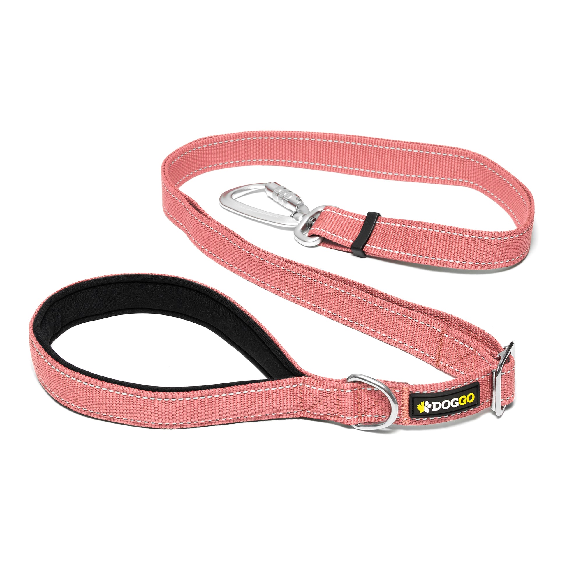 DogGo Adjustable Padded dog Leash in alpenglow blush. LSH-BSH-0424