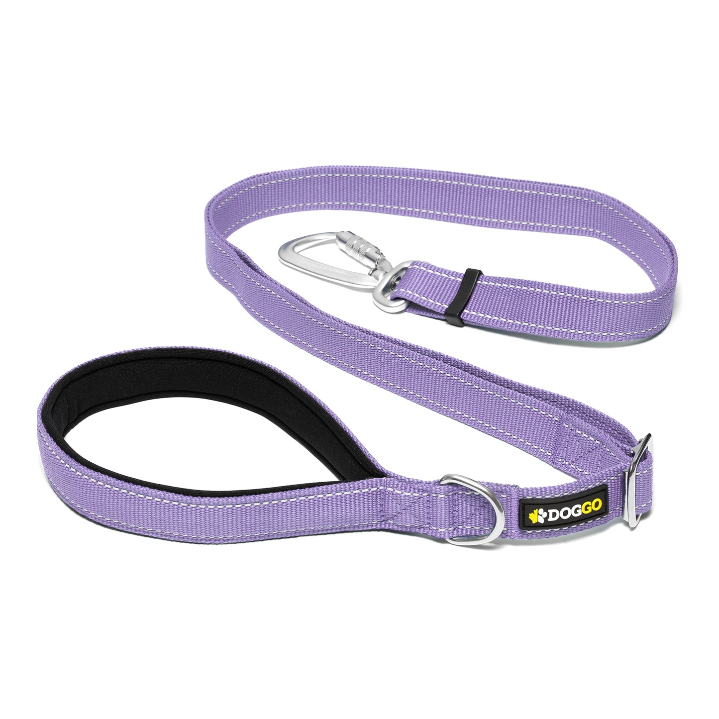 DogGo Adjustable Padded dog Leash in wild lavender. LSH-LVD-0424