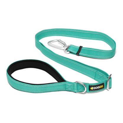 DogGo Adjustable Padded dog Leash in glacier teal. LSH-TEL-0424