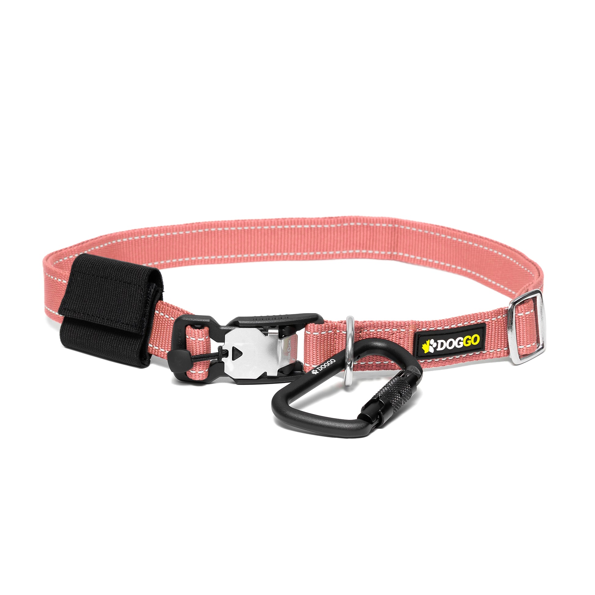 DogGo Hands Free dog Adventure Belt in alpenglow blush. BLT-BSH-0424