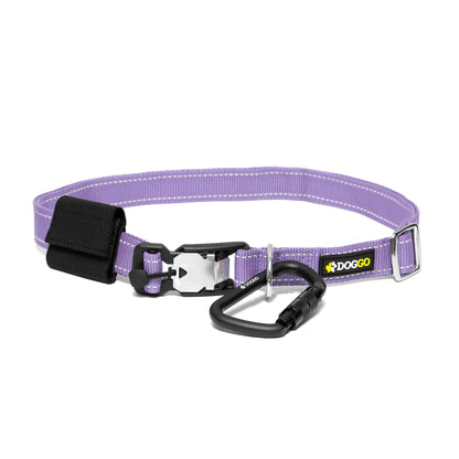 DogGo Hands Free dog Adventure Belt in wild lavender. BLT-LVD-0424